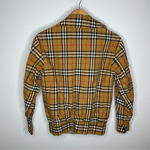 Burberry Harrington Reversible Rainbow Check Nova‎ Plaid Jacket Tan Xxs S Rare - Picture 8 of 13